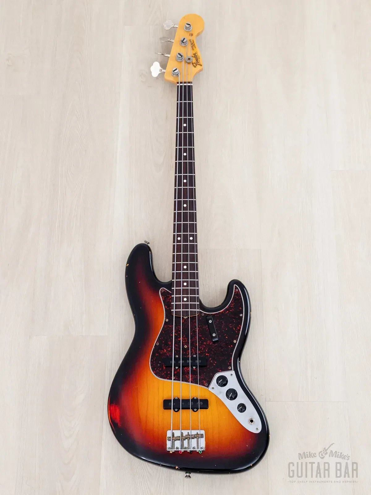 Бас-гитара Fender Custom Shop 1960 Jazz Bass JJ Cunetto Relic Sunburst w/case USA 1997