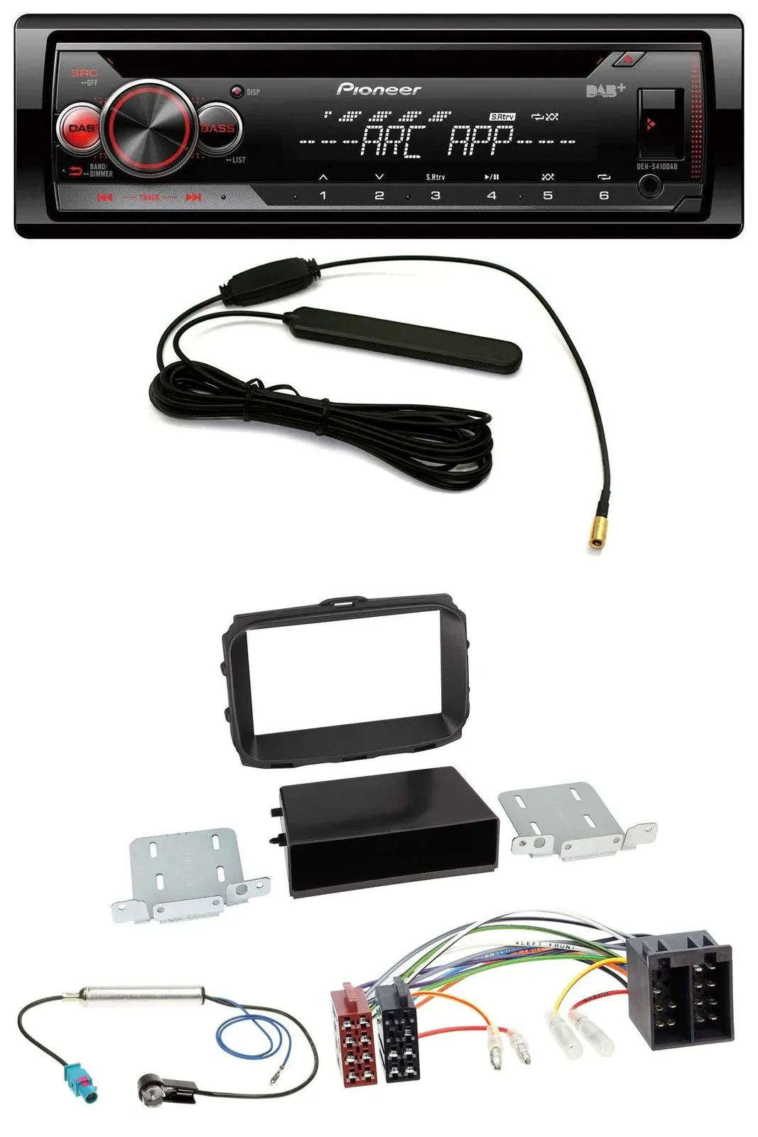 Pioneer CD USB AUX DAB MP3 Autoradio für Alfa Romeo Giulietta 2013-2021 ISO