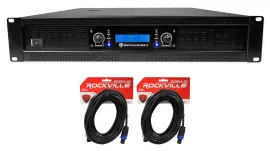 Усилитель мощности Rockville RPA12 Black 5000W с аксессуарами