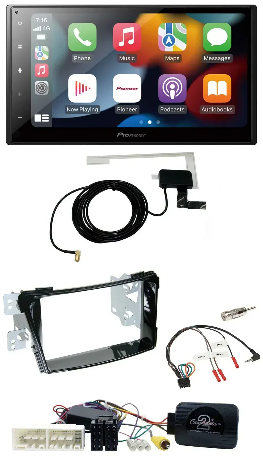 Автомагнитола Pioneer 2DIN USB Bluetooth DAB для Hyundai i40 (с 2016)