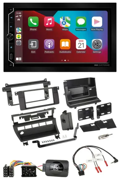 ESX 2DIN DAB USB Lenkrad Bluetooth Autoradio für BMW 3er 1999-2006 5 Schalteröff