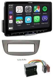 Alpine Bluetooth MP3 USB DAB Autoradio für Renault Twingo 07-14 beige-grau