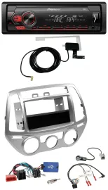 Pioneer 1DIN USB DAB MP3 Lenkrad Autoradio für Hyundai i20 2012-2014 silber man.