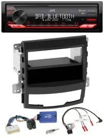 JVC Bluetooth USB DAB Lenkrad Autoradio für SsangYong Korando CK 10-13 Telefonta
