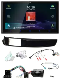 JVC USB Bluetooth 2DIN DAB Lenkrad Autoradio für Alfa Giulietta 940 10-14 schwar