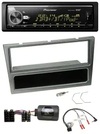 Pioneer Bluetooth USB DAB Lenkrad Autoradio für Opel Corsa C 00-04 aluminium