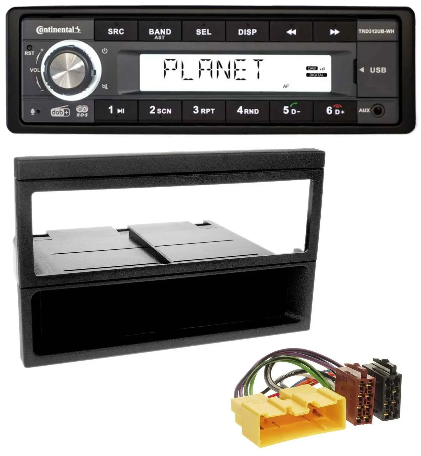 Continental USB 1DIN AUX DAB MP3 Autoradio für Mazda MX-5, 626F, 323L, 323K
