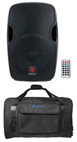 Rockville BPA12 12" Bluetooth 600 Watt DJ PA Speaker+Carry Bag