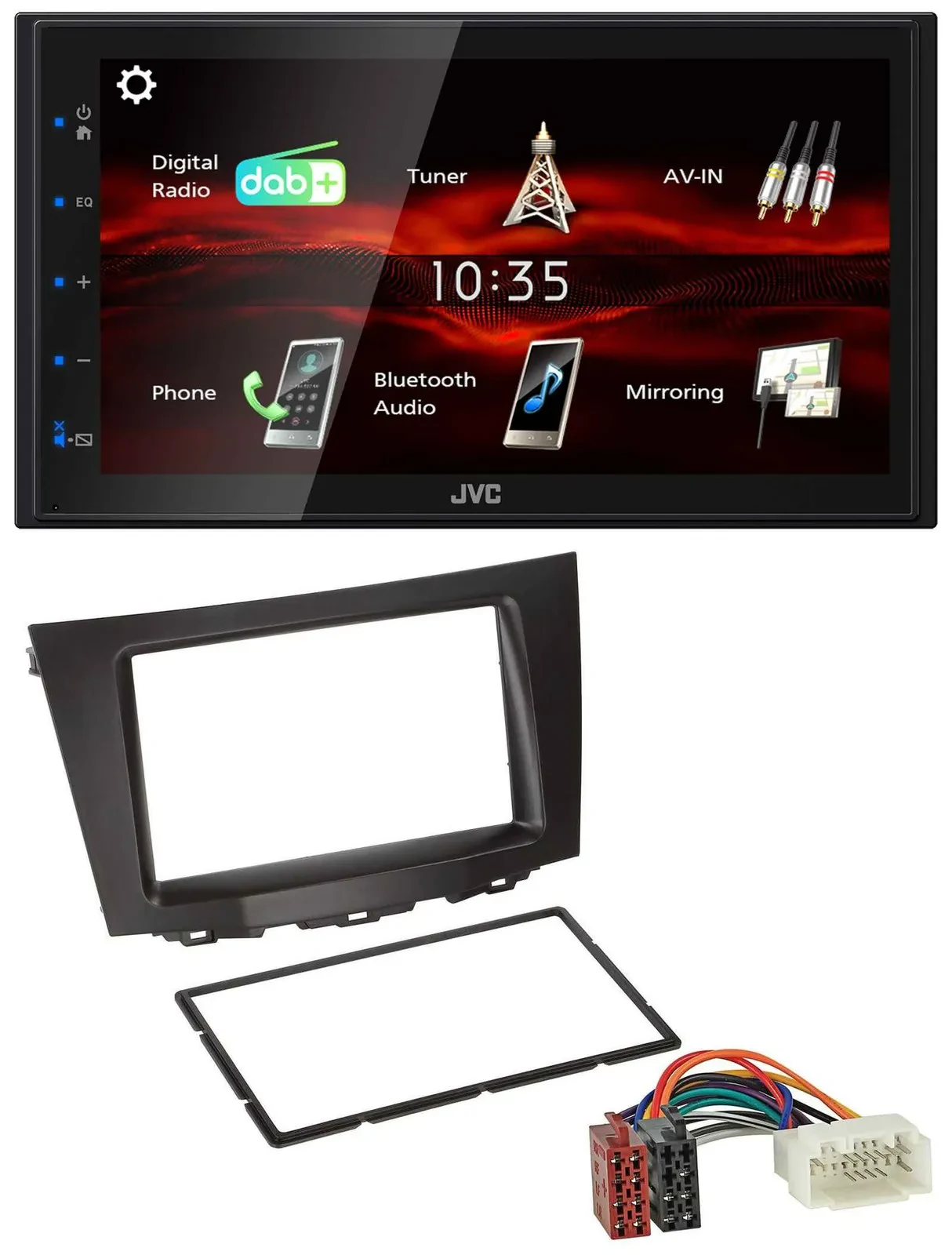 JVC USB Bluetooth MP3 DAB 2DIN Autoradio für Suzuki Kizashi (ab 2009)