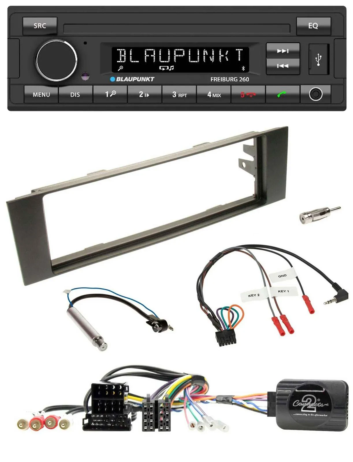 Blaupunkt Lenkrad Bluetooth MP3 USB Autoradio für Audi A3 (2003-2006)