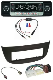 Dietz MP3 DAB Bluetooth USB Autoradio für Renault Twingo ab 2012 schwarz
