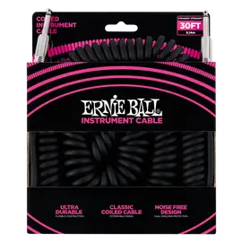 Инструментальный кабель Ernie Ball 6044 9м Coiled Black