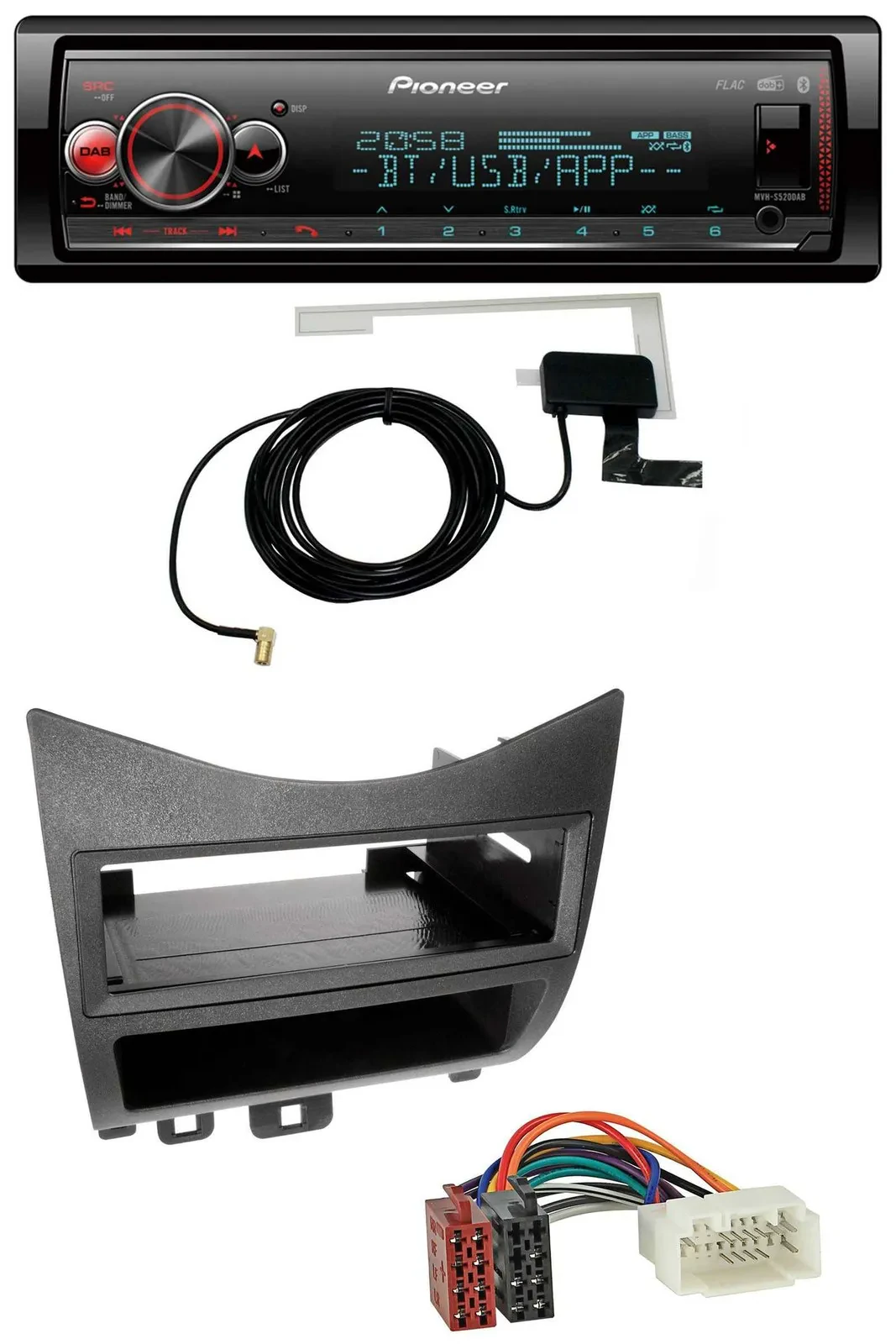 Pioneer Bluetooth DAB USB MP3 Autoradio für Honda Accord (2003-2007)
