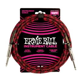 Инструментальный кабель Ernie Ball 6394 3м Braided Black Red