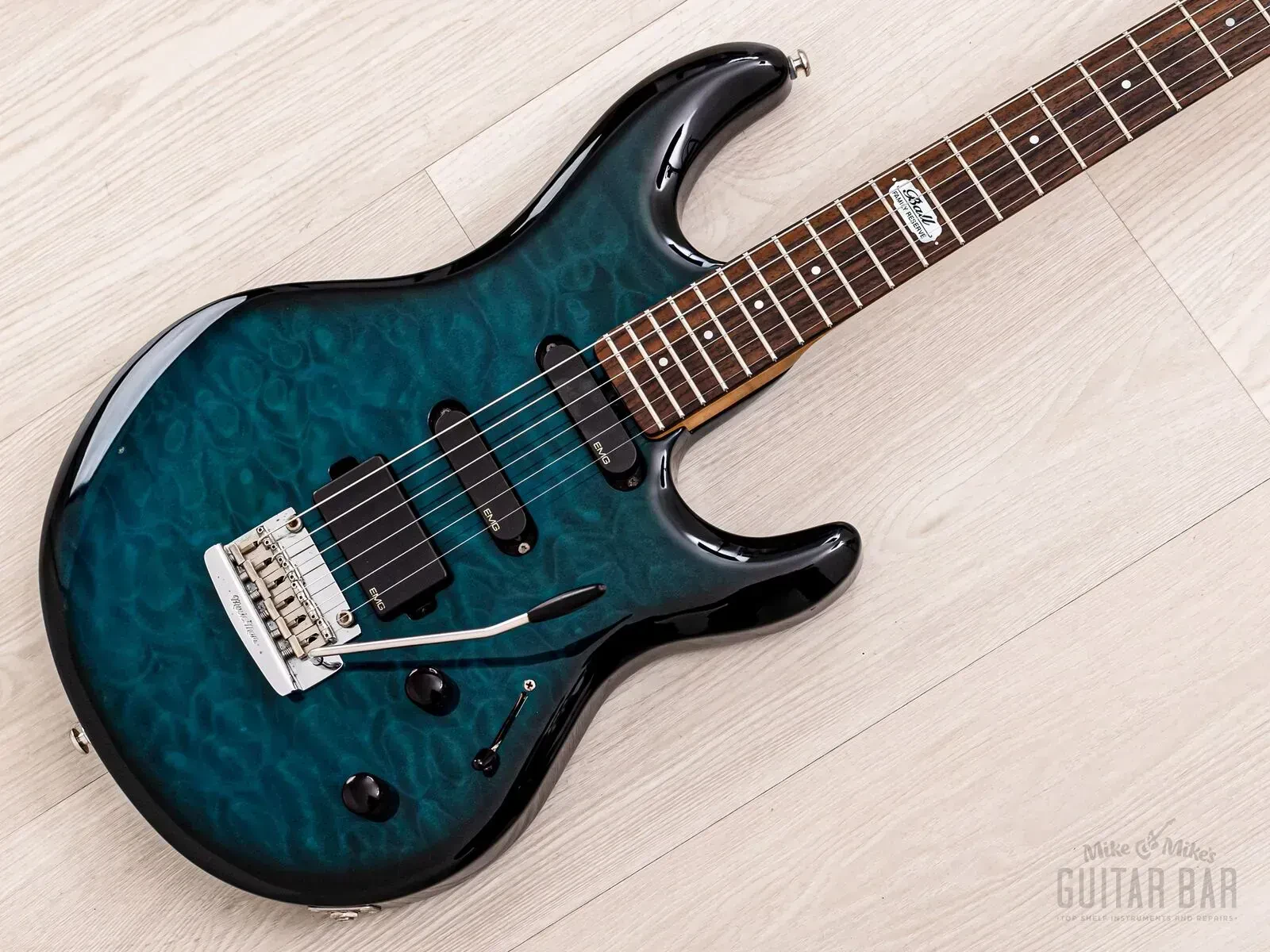 2007 Ernie Ball Music Man BFR Luke II Blueberry Burst Quilt Top w/ Case, COA