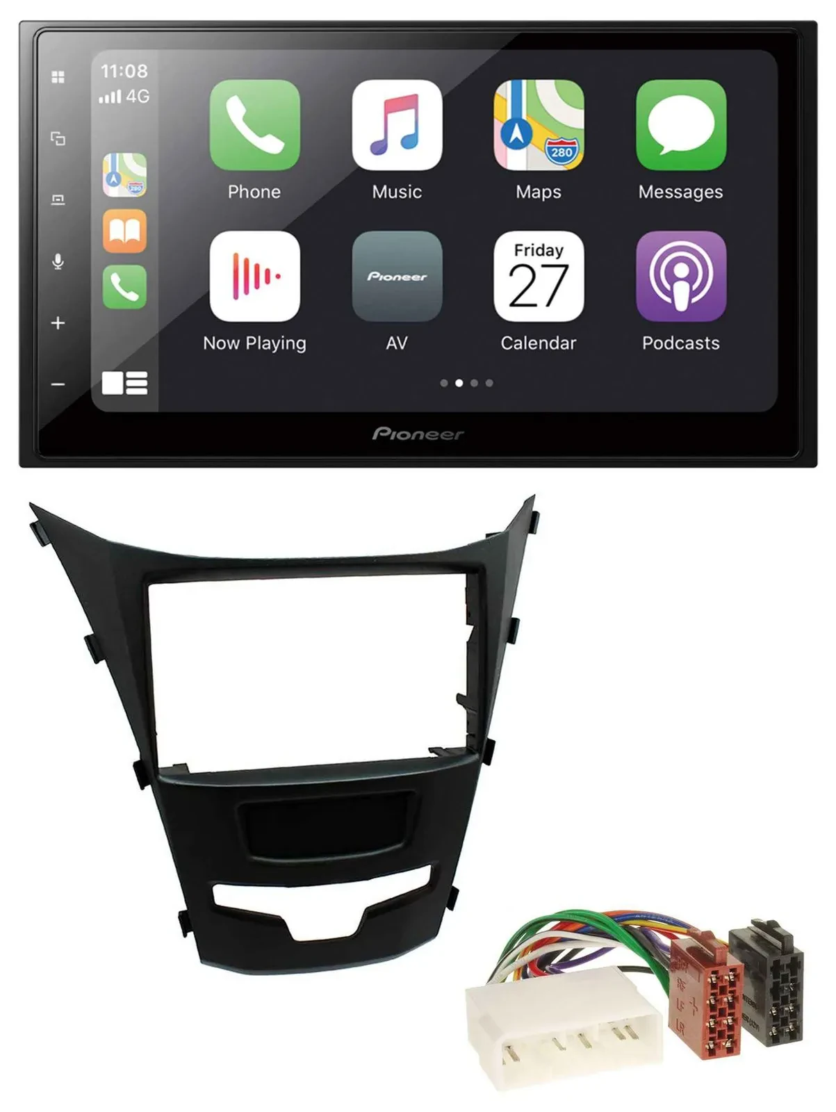 Pioneer MP3 Bluetooth DAB 2DIN USB Autoradio für SSangYong Korando ab 2013
