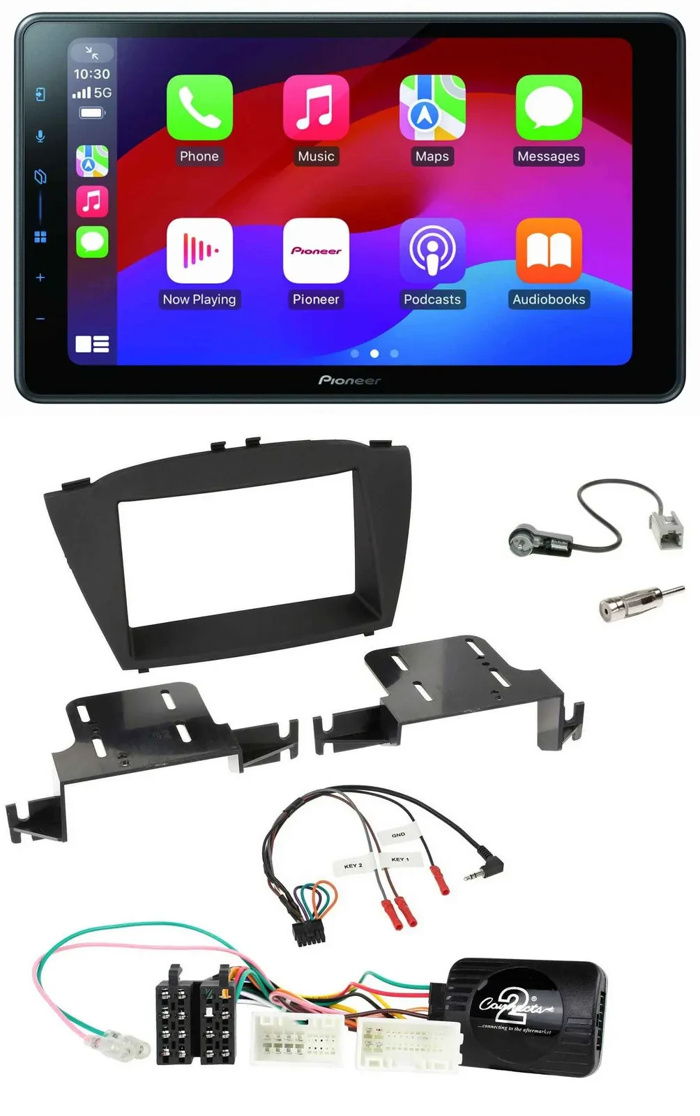 Pioneer Bluetooth 2DIN USB Lenkrad DAB Autoradio für Hyundai ix35 ab 2013 ohne S