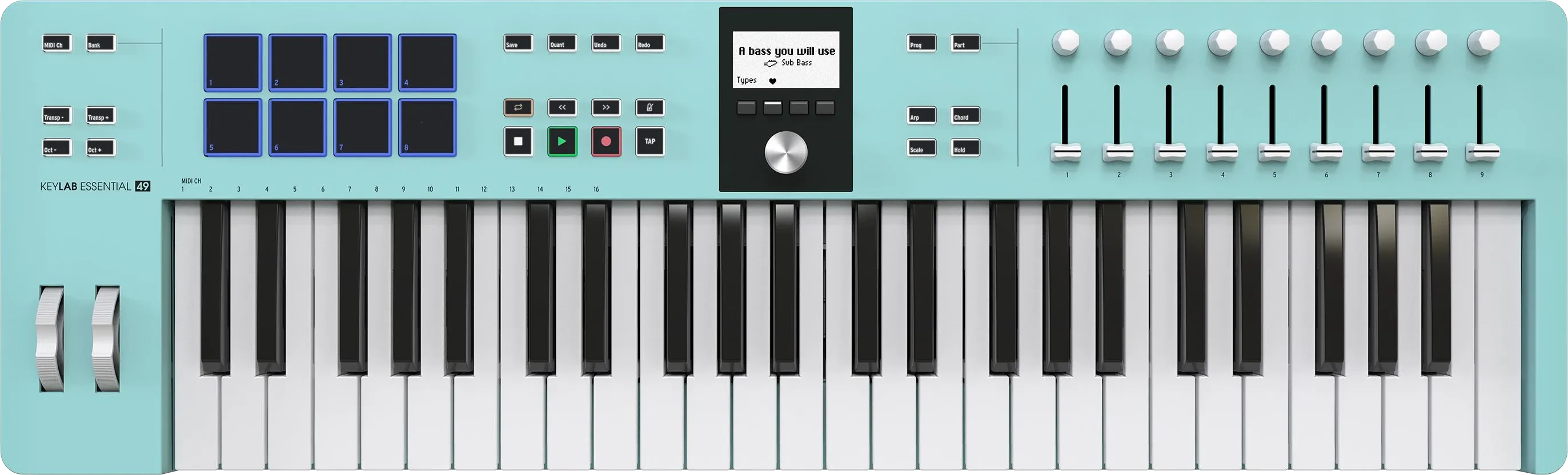 Миди-клавиатура Arturia KeyLab Essential 61 Mk3 Aquamarine