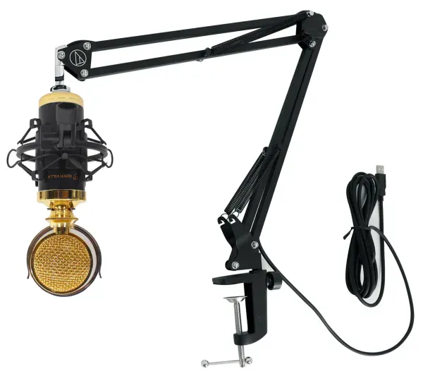 Rockville RCM02 Studio Recording Condenser Microphone+Audio Technica Boom Arm