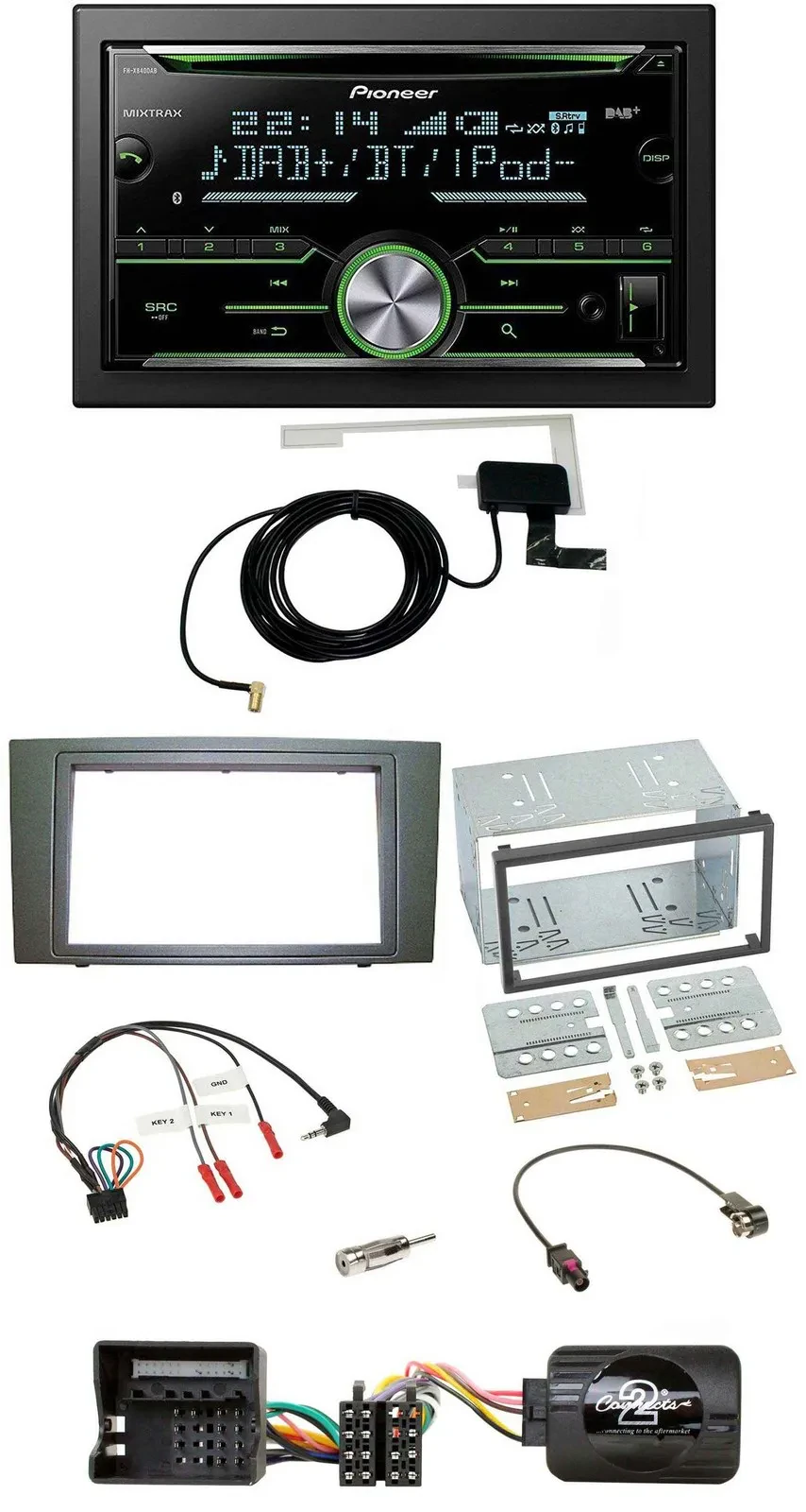 Pioneer CD USB Lenkrad Bluetooth 2DIN DAB Autoradio für Ford Mondeo 2003-2007 sc