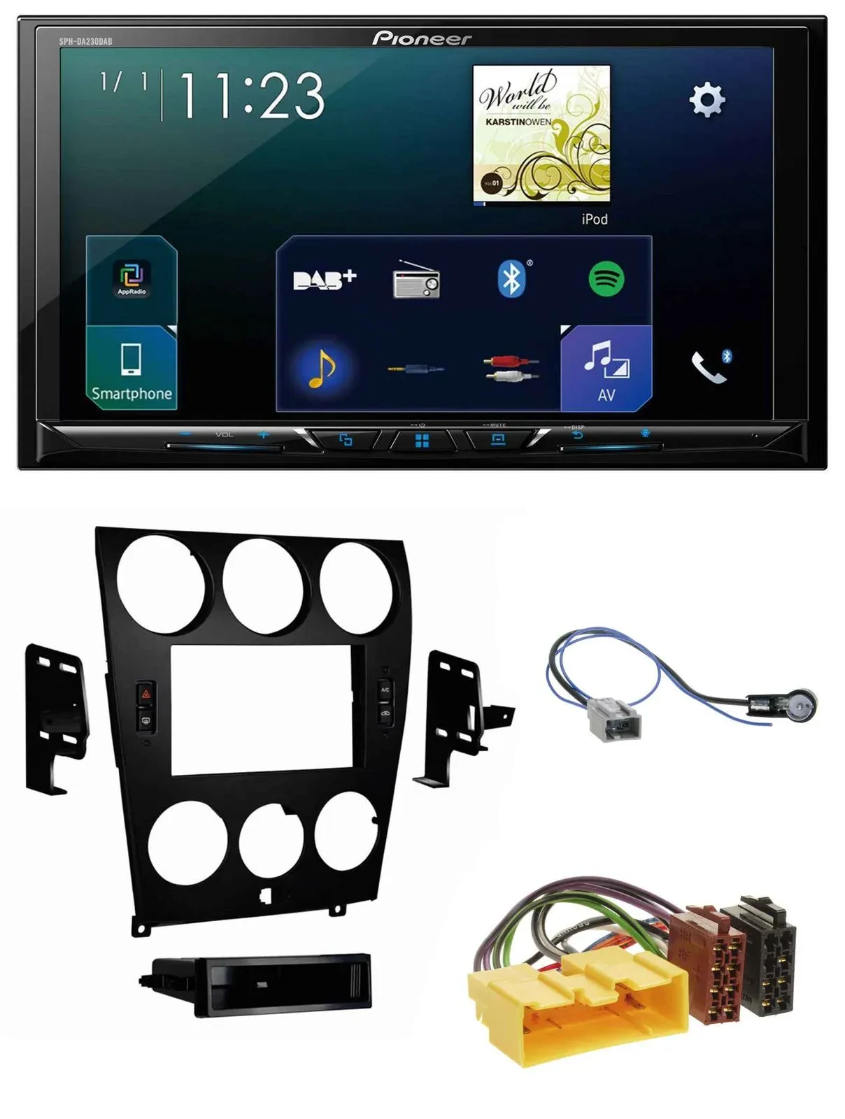 Pioneer MP3 Bluetooth USB 2DIN DAB Autoradio für Mazda 6 (2006-2008)