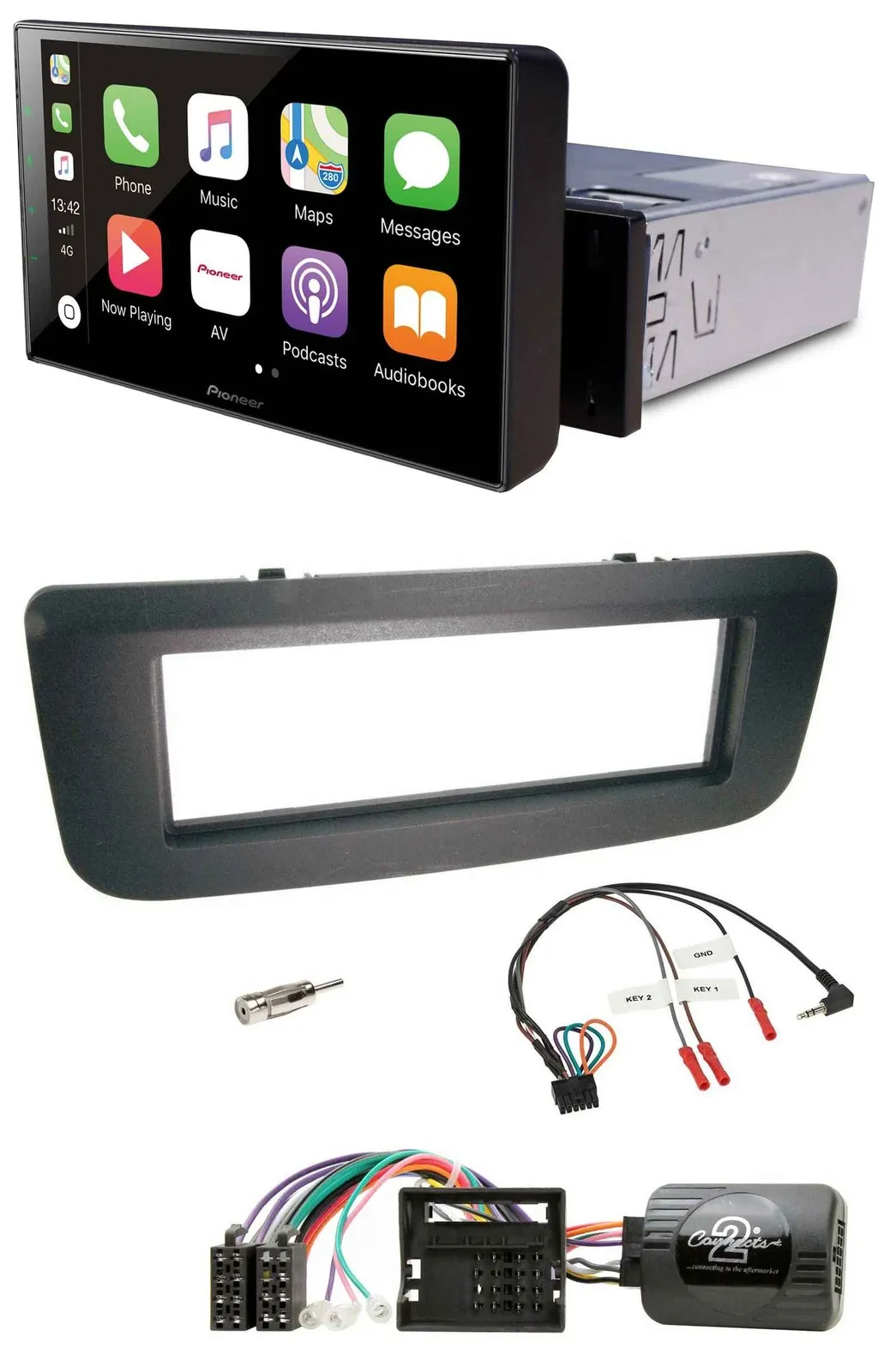 Pioneer Bluetooth Lenkrad DAB USB Autoradio für Skoda Fabia 07-14 Praktik Roomst