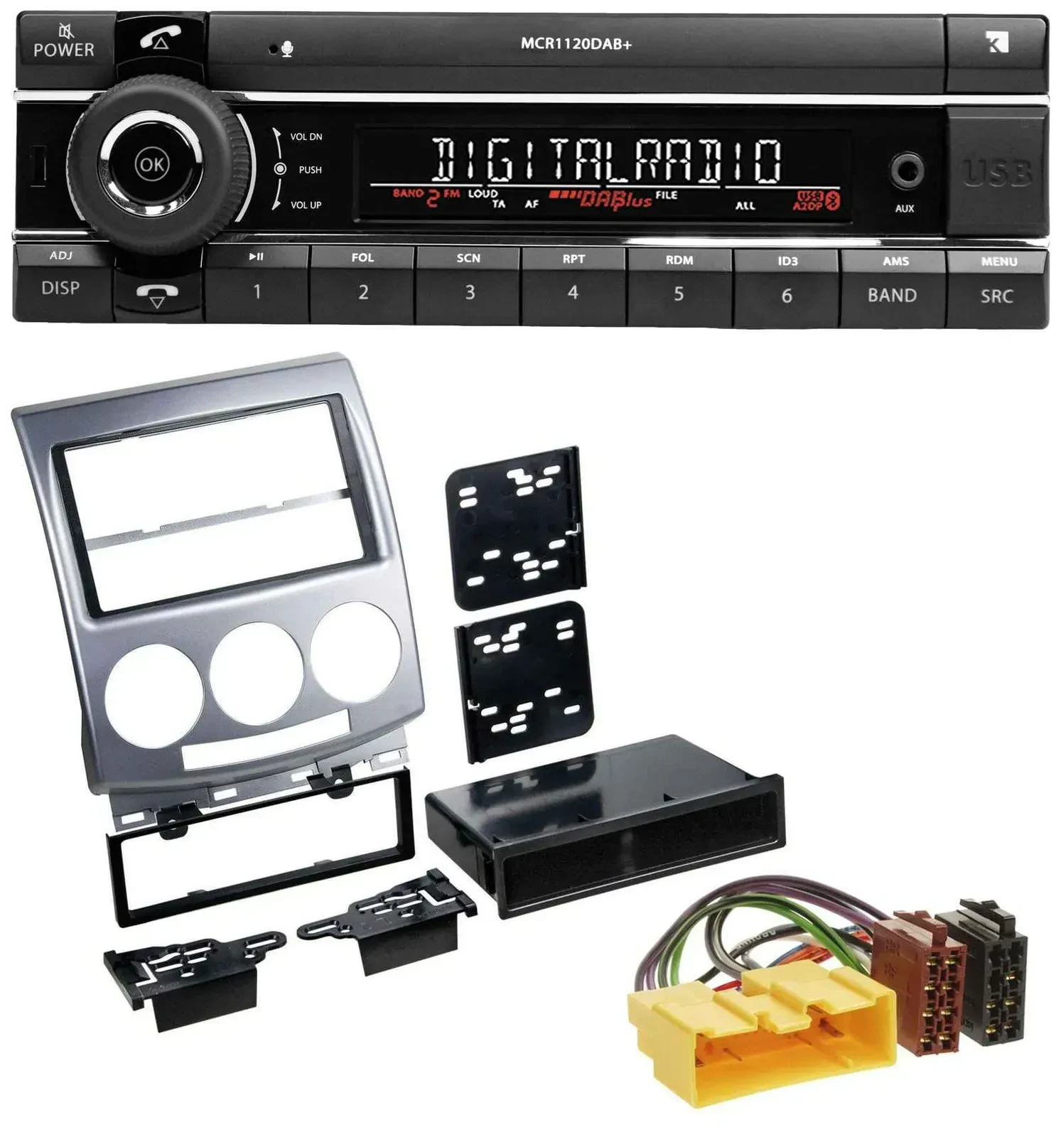 Kienzle Bluetooth MP3 USB DAB Autoradio für Mazda 5 (2005-2010)