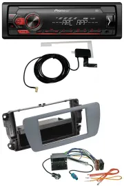 Автомагнитола Pioneer 1-DIN USB DAB MP3 AUX для Seat Ibiza (с 2008), серый (Conemara Grau)