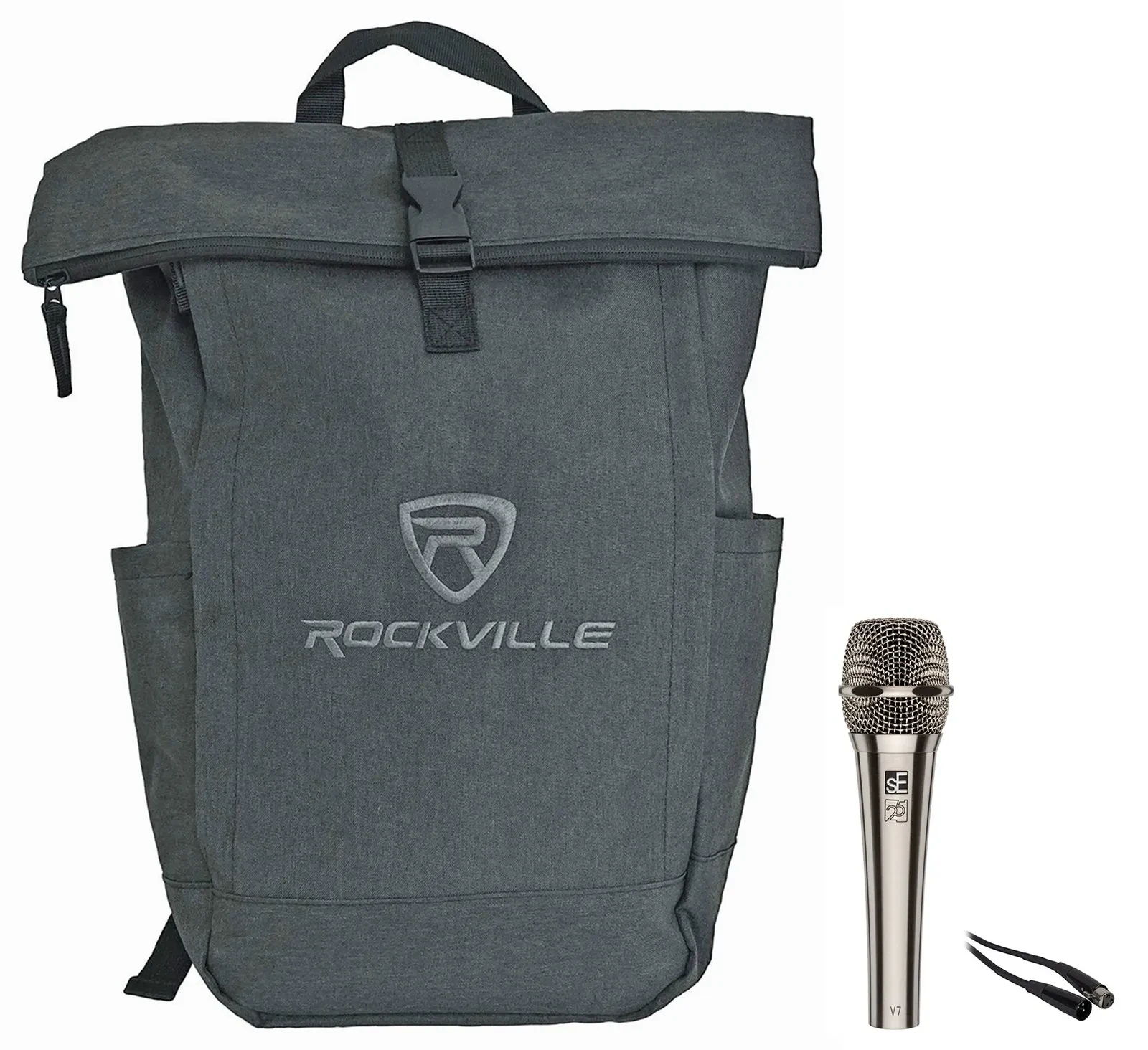 Se Electronics V7 NI-25AE 25th Anniversary Brushed Nickel Microphone+Cable+Bag