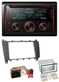 Автомагнитола для Mercedes C-Class Pioneer 2-DIN, DAB, CD, Bluetooth, USB