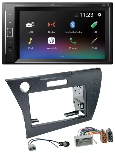 Pioneer DAB MP3 2DIN Bluetooth USB Autoradio für Honda CR-Z (ab 2010)