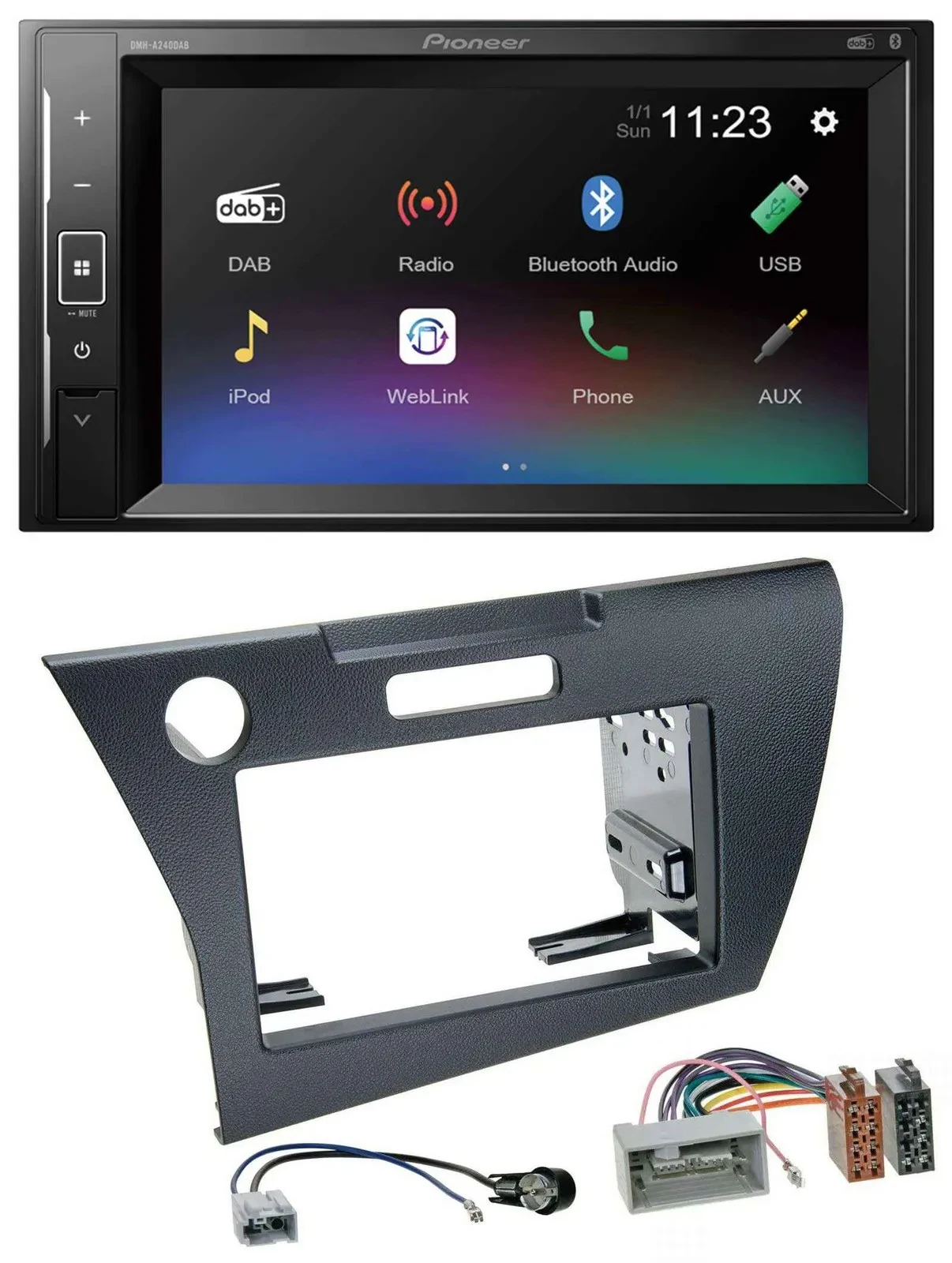 Автомагнитола для Honda CR-Z (с 2010) Pioneer 2 DIN, DAB, MP3, Bluetooth, USB