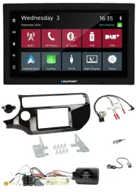 Blaupunkt 2DIN Lenkrad USB Bluetooth DAB Autoradio für Kia Rio UB 2017-2023 pian