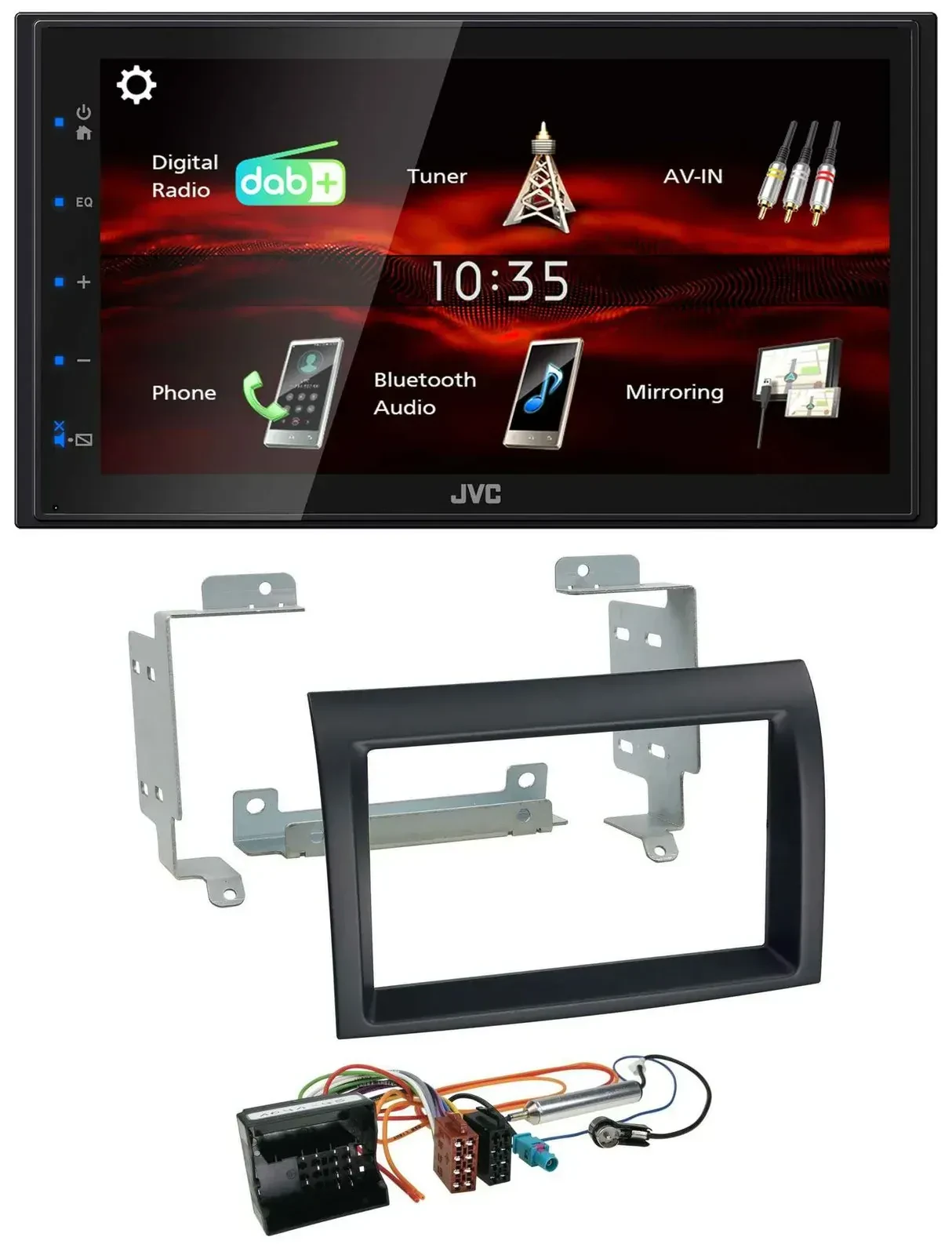 Автомагнитола JVC 2DIN USB Bluetooth MP3 DAB для Citroen Jumper (2006–2011)