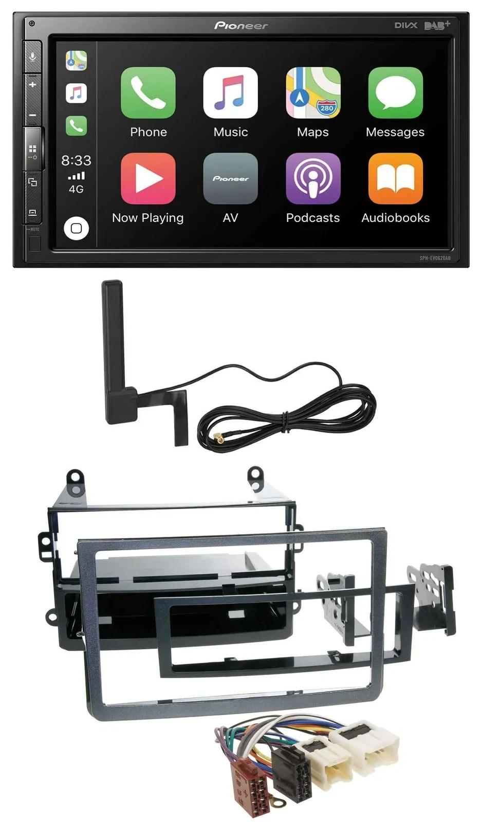 Pioneer USB 2DIN Bluetooth DAB MP3 Autoradio für Nissan 350Z Coupe Roadster 05-0