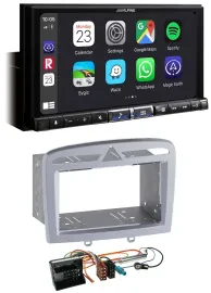 Alpine 2DIN DAB USB MP3 Bluetooth Autoradio für Peugeot 308 09-13 warmsilber