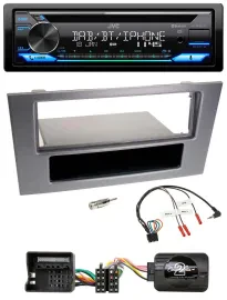 JVC Bluetooth Lenkrad USB DAB CD Autoradio für Ford Mondeo 2004-2007 anthrazit
