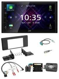 JVC DAB 2DIN Lenkrad Bluetooth USB Autoradio für Land Rover Range Rover Vogue 20