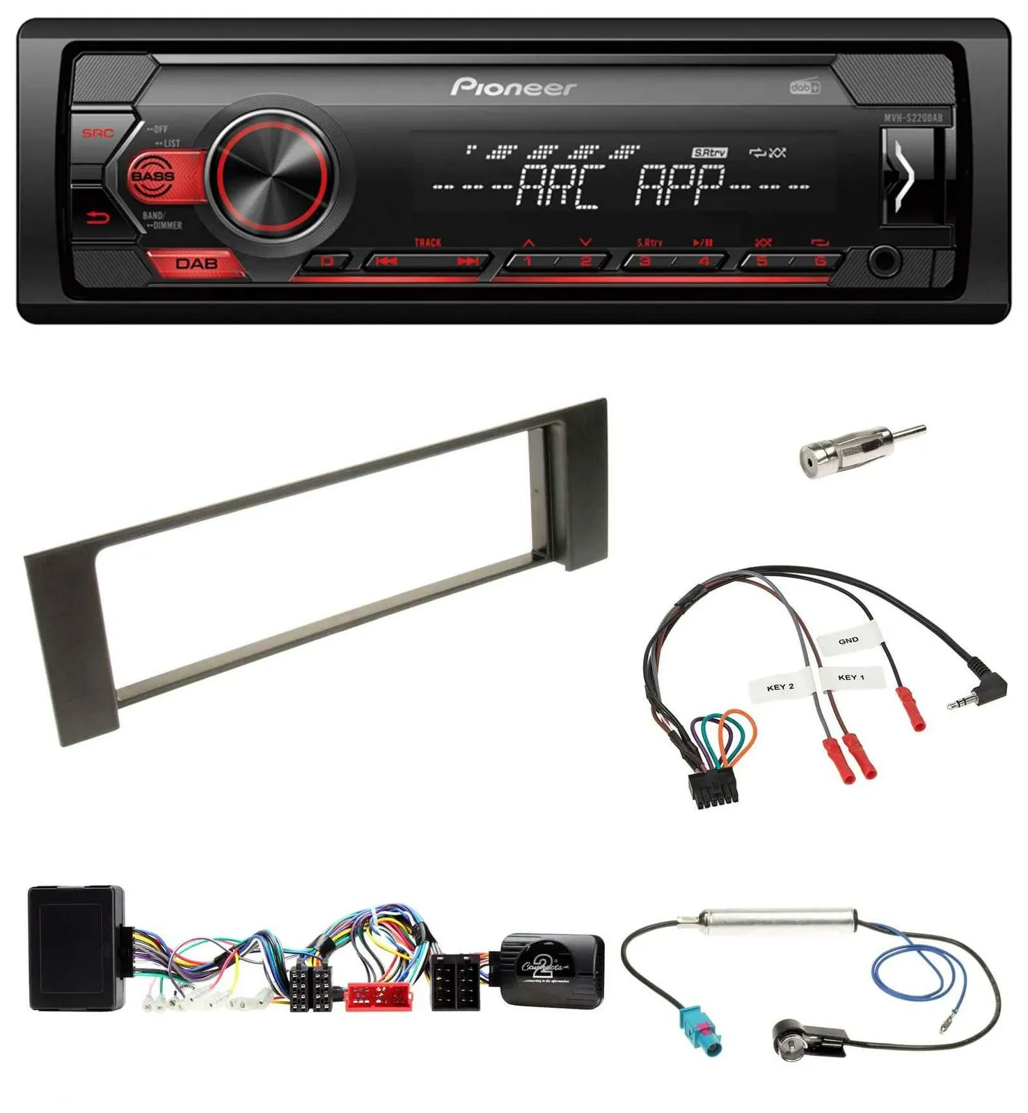 Pioneer DAB 1DIN MP3 Lenkrad USB Autoradio für Audi A4 B6 00-04 Bose Vollaktivsy