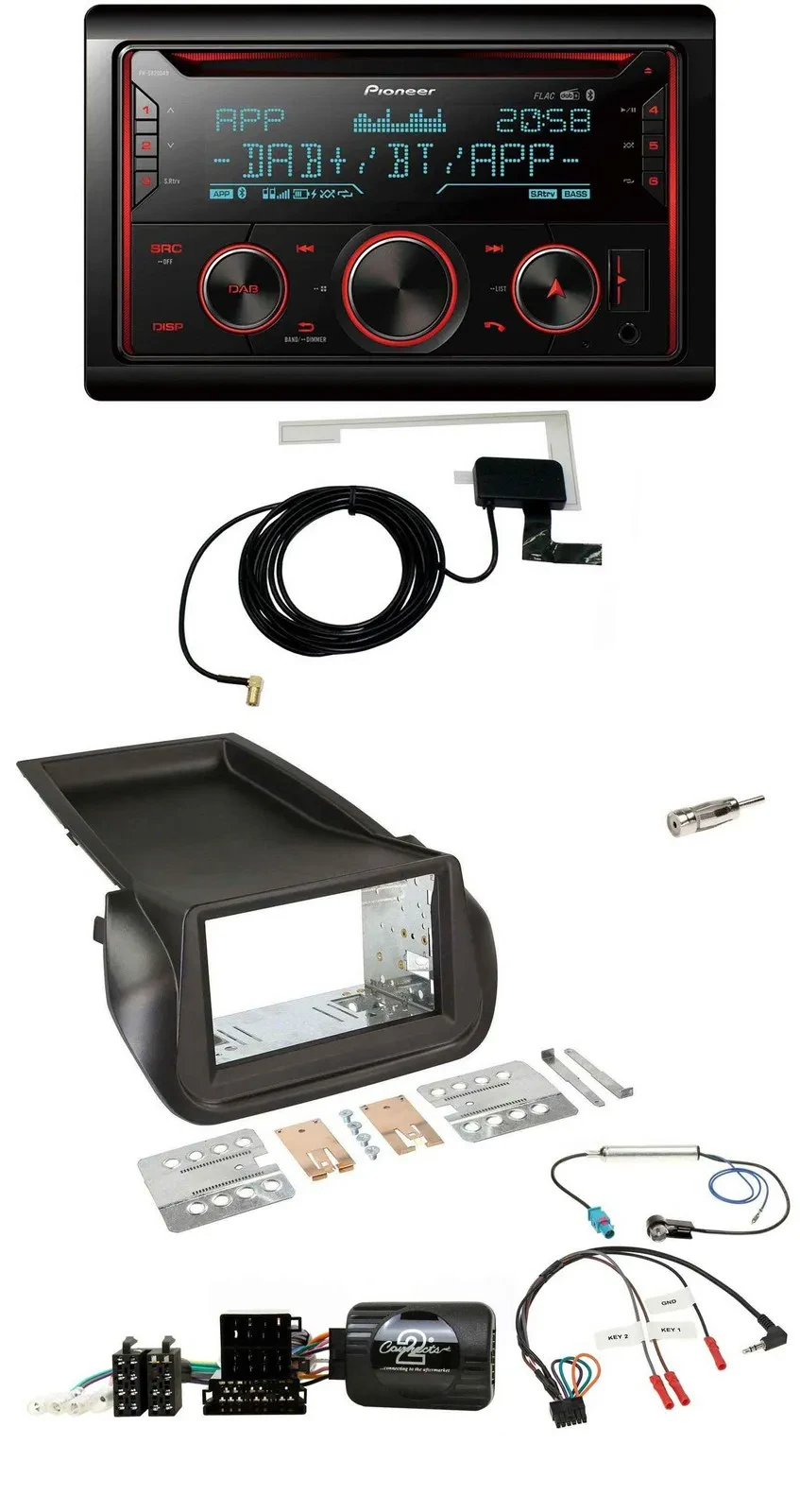 Автомагнитола Pioneer 2-DIN DAB USB CD Bluetooth для Citroen Nemo, Peugeot Bipper