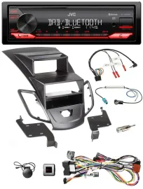 JVC Bluetooth USB DAB Lenkrad Autoradio für Ford Fiesta 08-10 Display schwarz