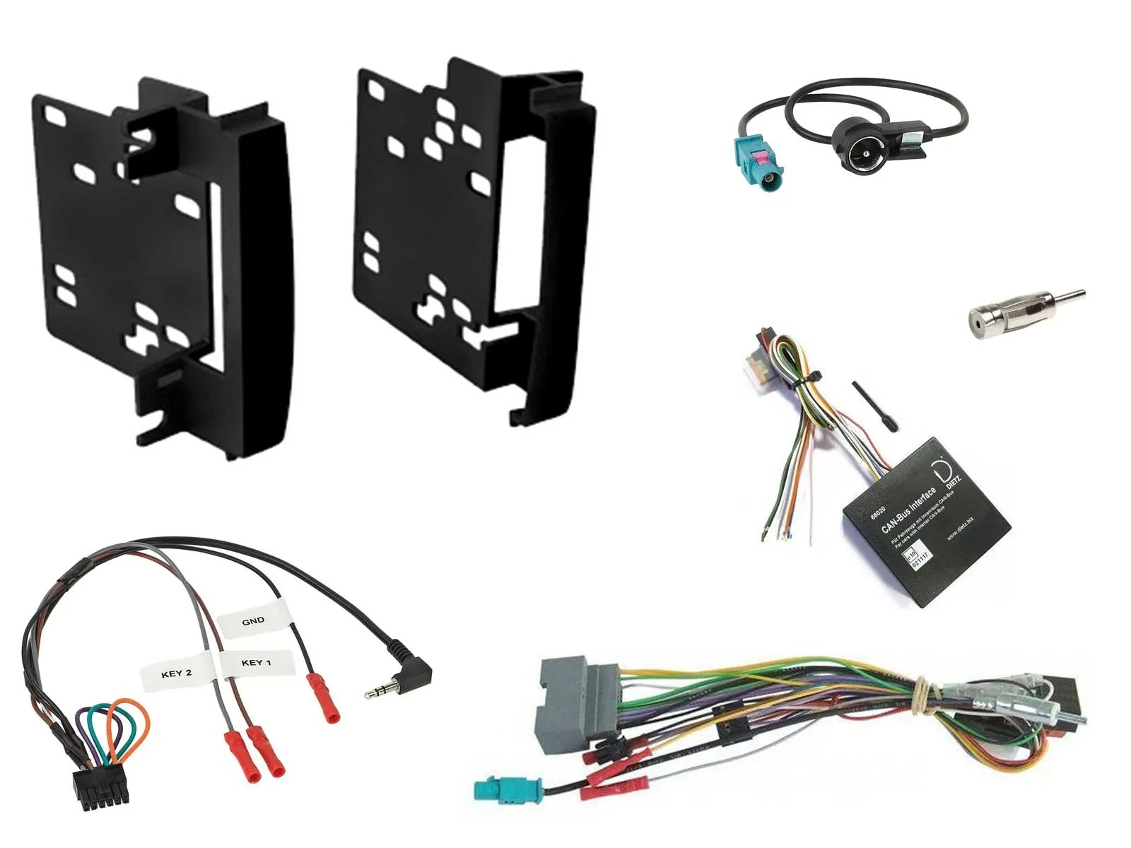 Einbauset CAN-Bus Doppel DIN Autoradio für Chrysler Dodge Jeep 2007-2010