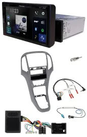 Pioneer DAB Lenkrad Bluetooth USB Autoradio für Opel Astra J ab 2009 Titan grau