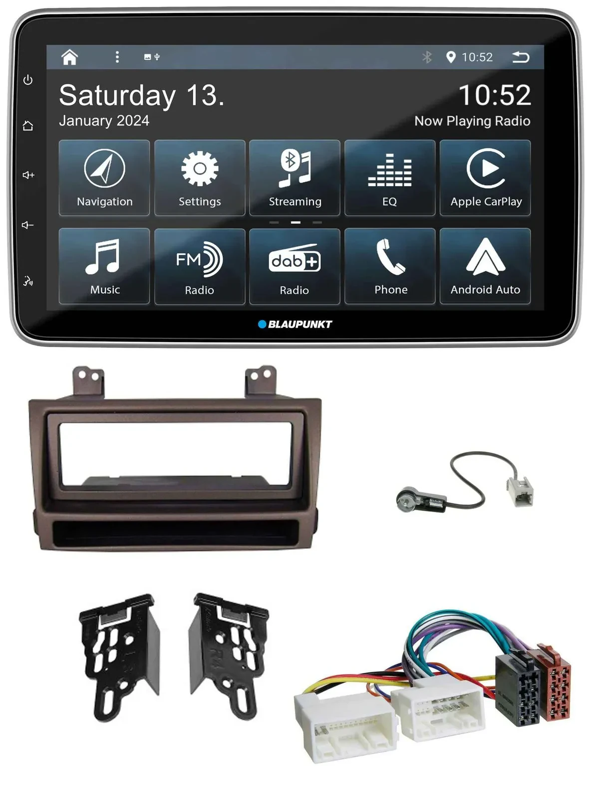 Blaupunkt USB DAB SD MP3 Bluetooth Autoradio für Hyundai Sonata ab 09 dunkelbrau
