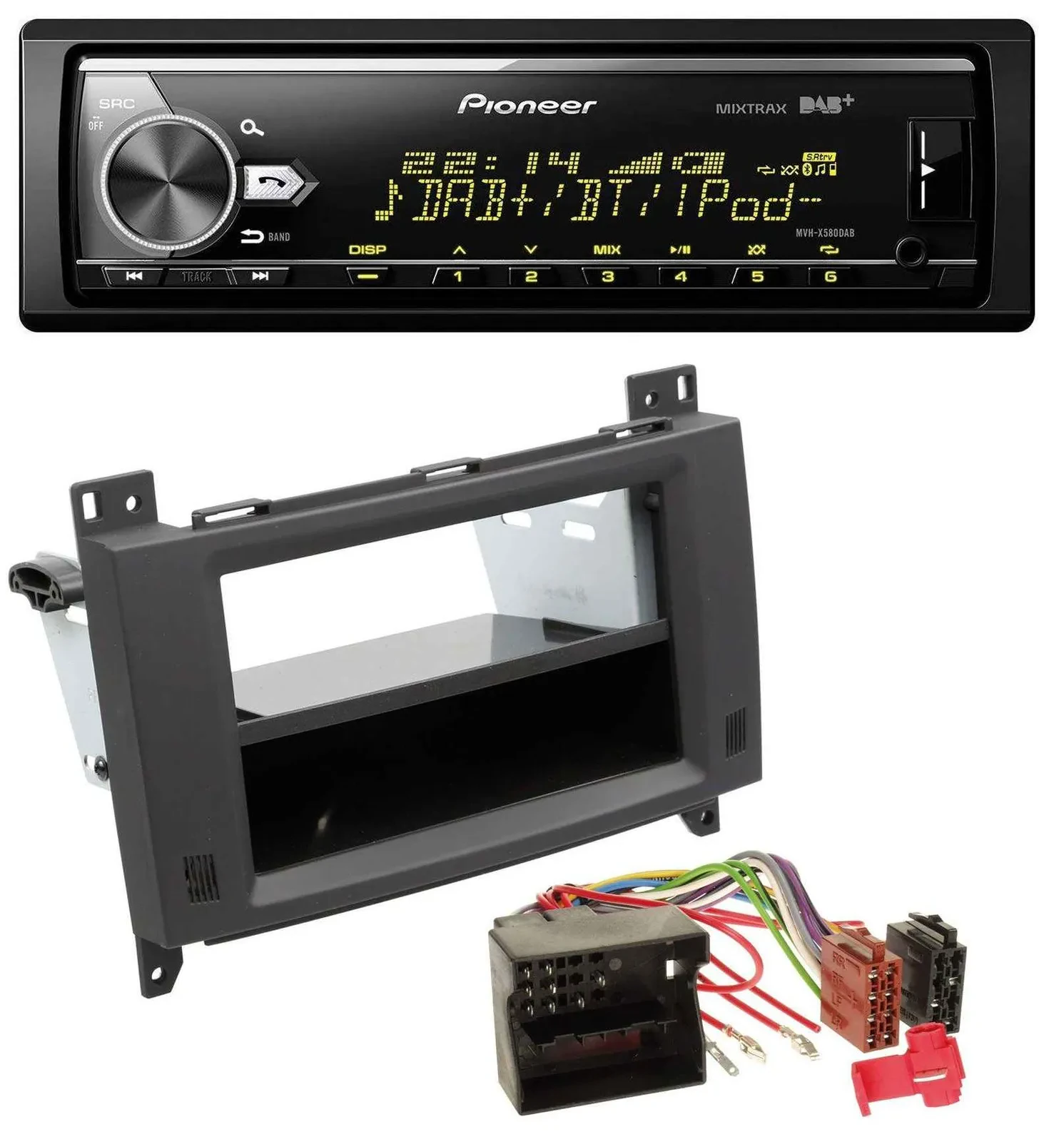 Автомагнитола для Mercedes A‑класс, B‑класс, Vito Pioneer Bluetooth, USB, DAB, MP3