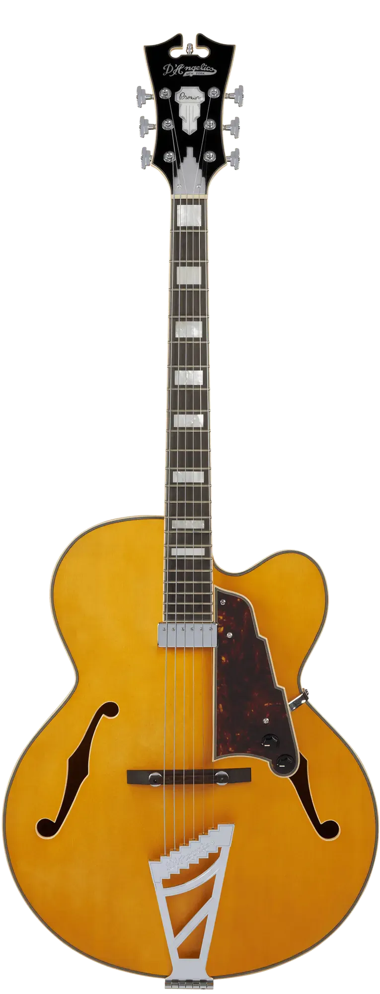 Электрогитара полуакустическая D'Angelico Premier EXL-1 Hollowbody Satin Honey Blonde