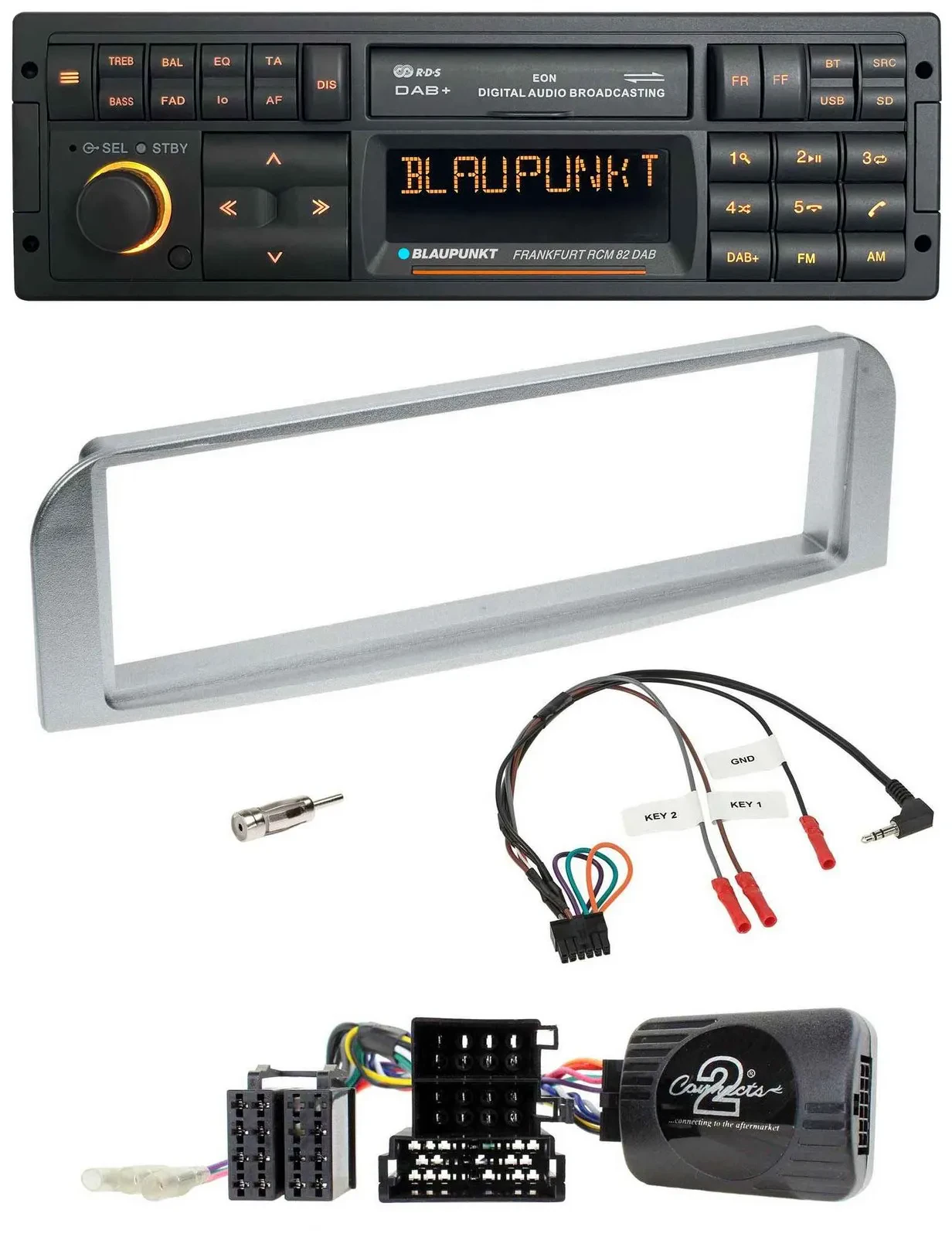 Blaupunkt USB DAB SD Lenkrad Bluetooth Autoradio für Alfa GT 147 2007-2010 silbe