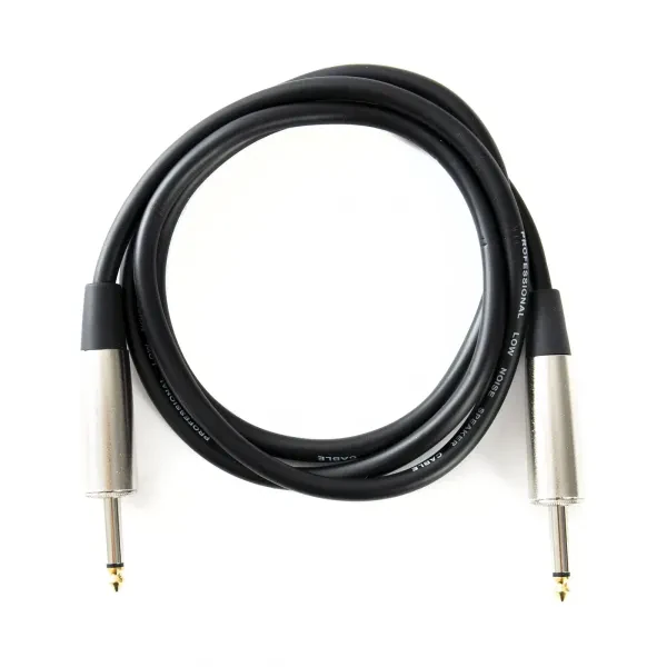 Audio Lautsprecherkabel 1,5m Mono Klinkenkabel 2x2,5mm² Passive Boxen Schwarz