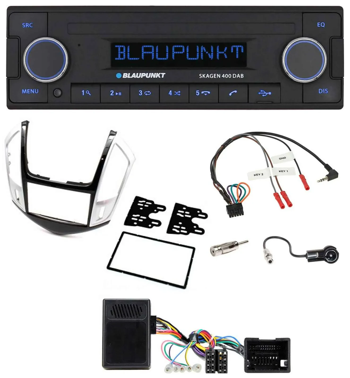 Автомагнитола Blaupunkt DAB, USB, Bluetooth, для Chevrolet Cruze 2011–2016, серебристый