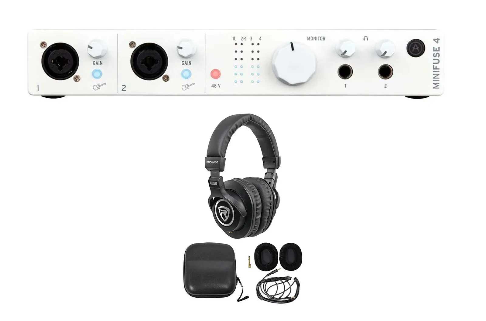Arturia Minifuse 4 White 4x4 USB MIDI Audio Recording Interface+Headphones